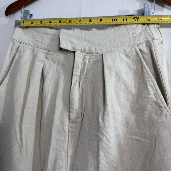 Free People Trouser in Beige Size Small  *missing One Of The Metal Hooks - Picture 7 of 10